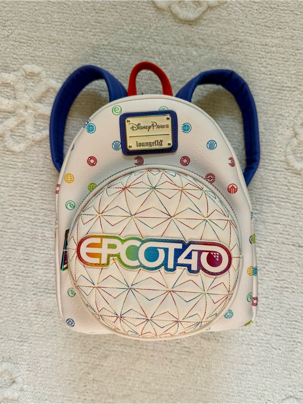 Disney Parks Loungefly EPCOT 40th Anniv Spaceship Earth Mini Backpack